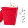 5 Core Silicone Popcorn Maker Bowl ‚Ä¢ Microwave BPA Free and Dishwasher Safe Hot Air Kernel Popper - POP BWL R
